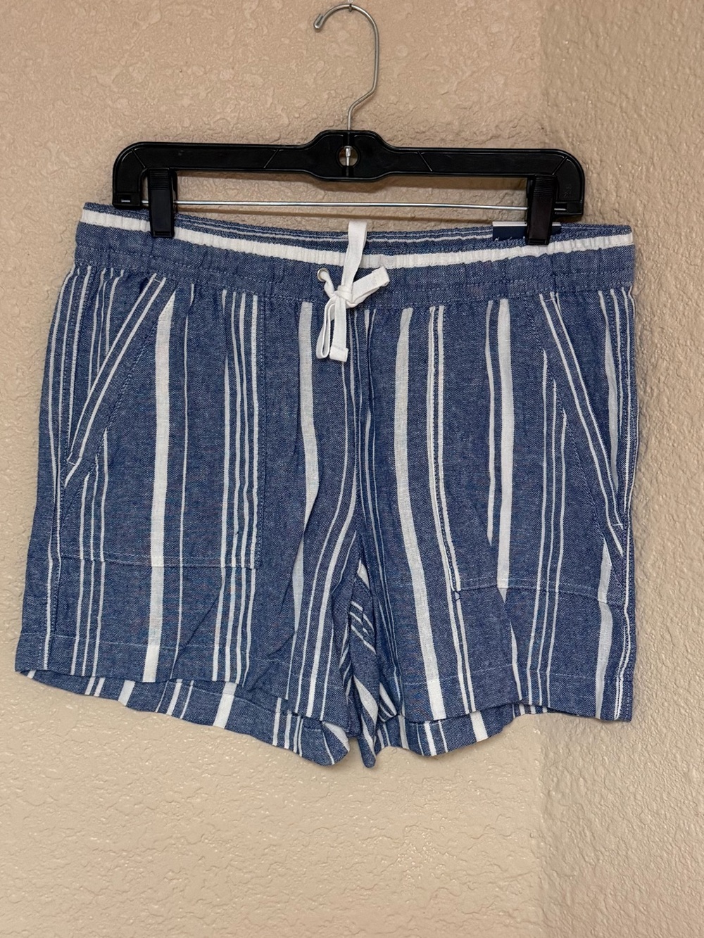 4/$20 Nautica Blue and White Vertical-Stripe Shorts